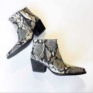 Circus By Sam Edelman Whistler Snake Print Ankle Boots